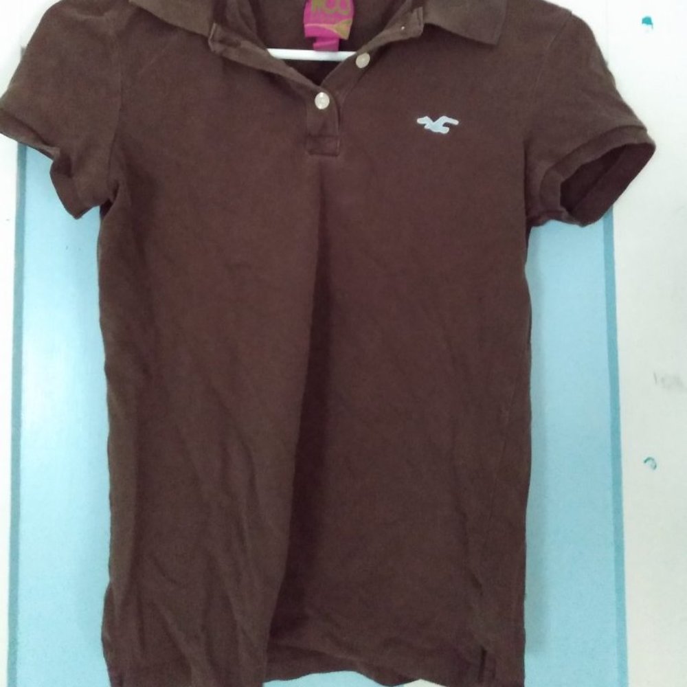 HOLLISTER BROWN POLO